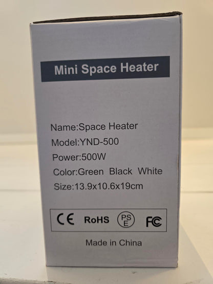 Mini Space Heater – 500W | Compact, Fast & Efficient