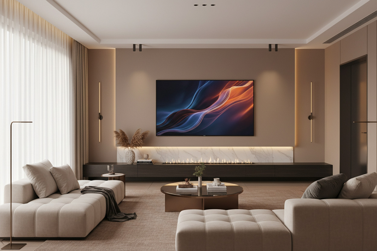 luxury 4k tv in a living room